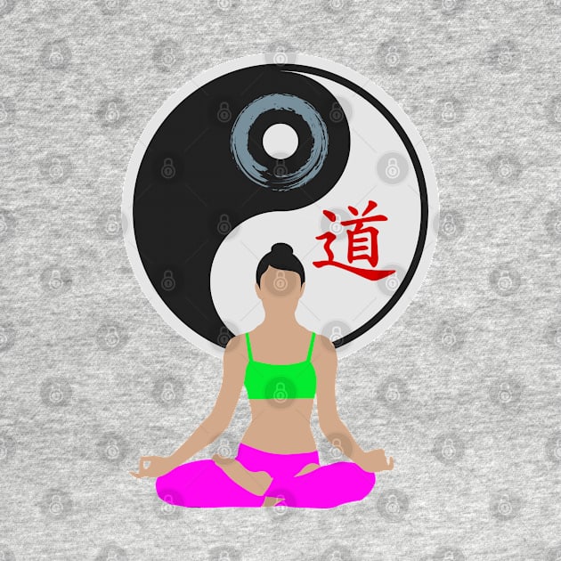 Yoga Meditation Ying Yang by ppandadesign